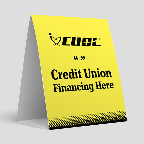 CUDL Tent Card Dealers Shop CU Direct